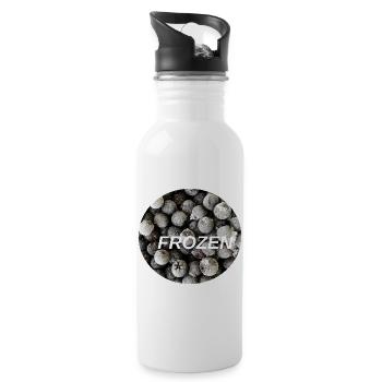  Frozen berry Superfood Circle - Water bottle with straw - white - Right