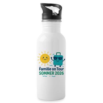 Sommerfamilie on Tour 2026 - Trinkflasche mit integriertem Trinkhalm - Weiß - Rechts