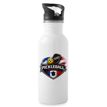 Pickleball FRANCE - Water bottle with straw - white - Right
