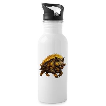 Gullinborsti – The Golden Boar of the Vikings - Water bottle with straw - white - Right