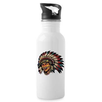 Laughing Chief Color Fire - Water bottle with straw - white - Right