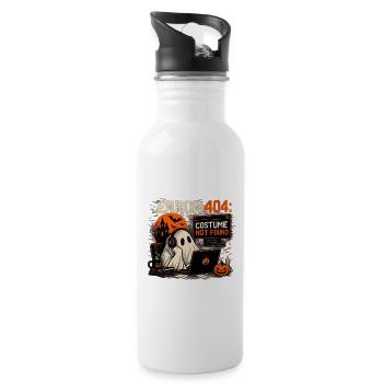Error 404: Costume Not Found – Halloween Ghost - Trinkflasche mit integriertem Trinkhalm - Weiß - Rechts