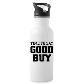 Time to say good buy - Gourde avec paille intégrée - blanc - Droite