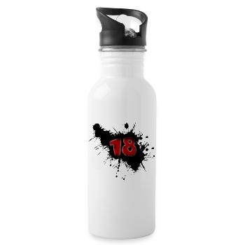 18th birthday - Water bottle with straw - white - Right