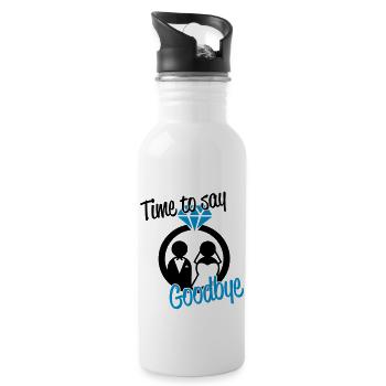 Time to say goodbye - Trinkflasche mit integriertem Trinkhalm - Weiß - Rechts