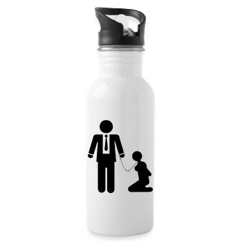 BDSM Master - Trinkflasche mit integriertem Trinkhalm - Weiß - Rechts