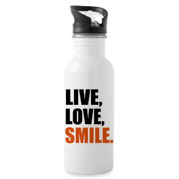 Smile - Water bottle with straw - white - Right