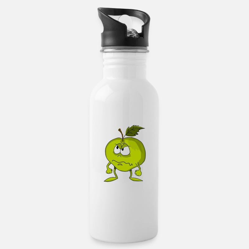 Pomme - Gourde avec paille intégrée - blanc