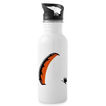 Paraglider Death Spiral - Water bottle with straw - white - Right