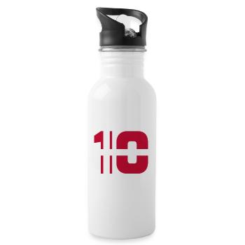 Danemark 2018 Football National Team Fan 10 Cadeau - Gourde avec paille intégrée - blanc - Droite