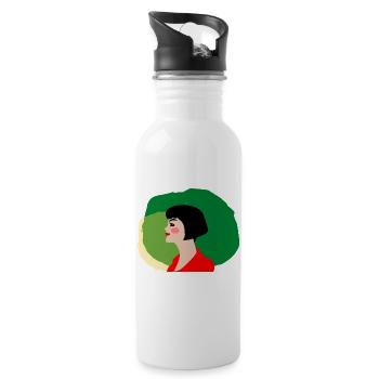 Amélie - Gourde avec paille intégrée - blanc - Droite