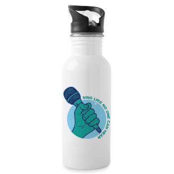 Singing music microphone - Water bottle with straw - white - Right