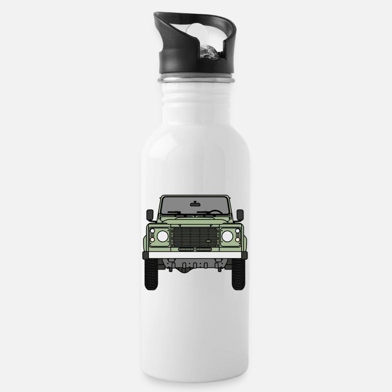 Defender - Front - Gourde avec paille intégrée - blanc
