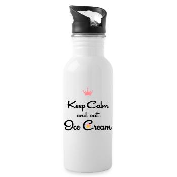 ice cream - Water bottle with straw - white - Right