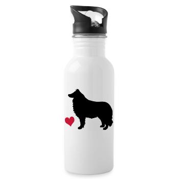 Dog - Water bottle with straw - white - Right