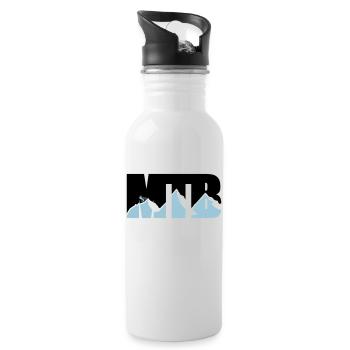 MTB - Trinkflasche mit integriertem Trinkhalm - Weiß - Rechts