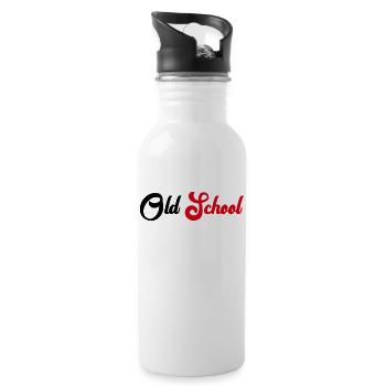 Old School - Water bottle with straw - white - Right
