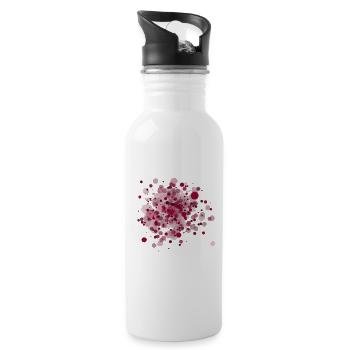 Cool spots splash graffiti motif in pink - Water bottle with straw - white - Right