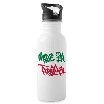 Made in Portugal - Trinkflasche mit integriertem Trinkhalm - Weiß - Rechts
