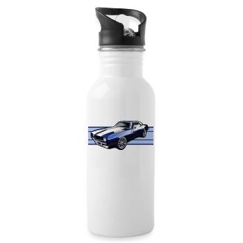 Voiture de sport - Gourde avec paille intégrée - blanc - Droite