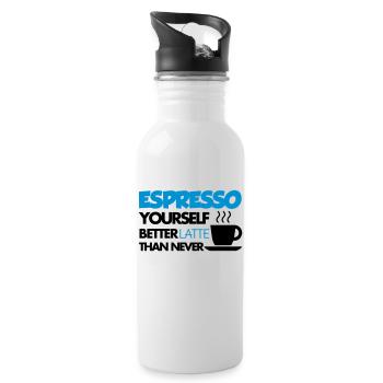 Coffee - Trinkflasche mit integriertem Trinkhalm - Weiß - Rechts