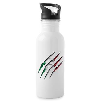 Italy Scratch - Water bottle with straw - white - Right
