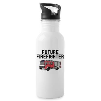 FUTURE FIREFIGHTER - Trinkflasche mit integriertem Trinkhalm - Weiß - Rechts