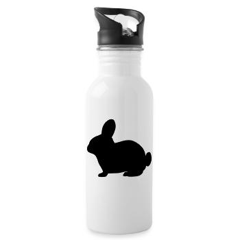 Rabbit - Water bottle with straw - white - Right