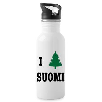 I heart Soumi - Water bottle with straw - white - Right