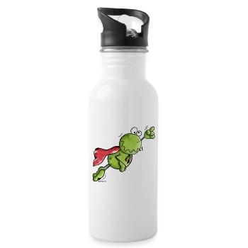 Drôle Grenouille - Gourde avec paille intégrée - blanc - Droite