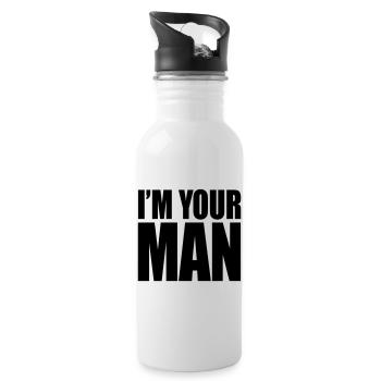 I'm your man - Water bottle with straw - white - Right