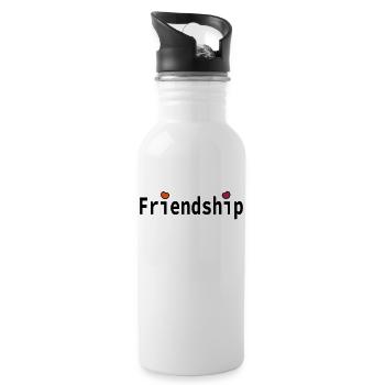 Friendship friendship friends girlfriend friend - Water bottle with straw - white - Right