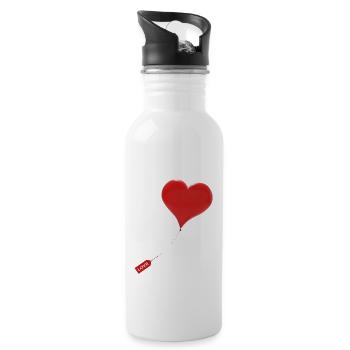heart shaped balloon - Water bottle with straw - white - Right