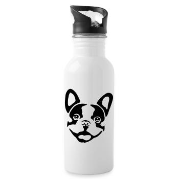 Dog - French Bulldog - Gourde avec paille intégrée - blanc - Droite
