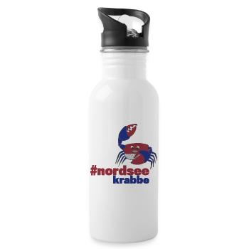 Nordsee - Trinkflasche mit integriertem Trinkhalm - Weiß - Rechts