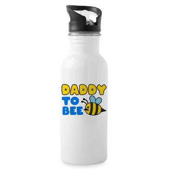 DADDY TO BEE - Water bottle with straw - white - Right