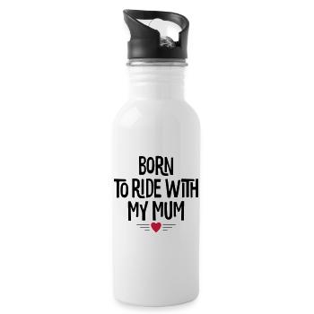 Horse sayings - Water bottle with straw - white - Right