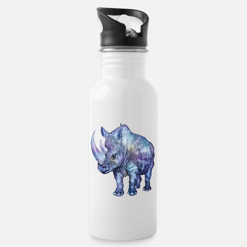 RHINOCEROS - Water bottle with straw - white
