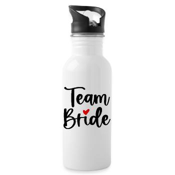 Équipe Mariée I Enterrement de vie de jeune fille Mariage mariée - Gourde avec paille intégrée - blanc - Droite