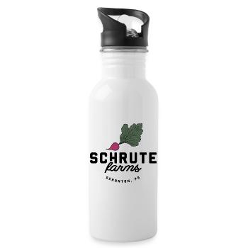 Betteraves Schrute Farms - Gourde avec paille intégrée - blanc - Droite