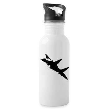 Flugzeug - Trinkflasche mit integriertem Trinkhalm - Weiß - Rechts