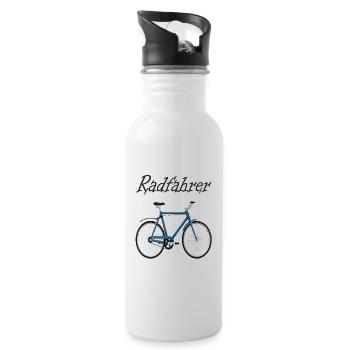 Conception de vélo - Gourde avec paille intégrée - blanc - Droite