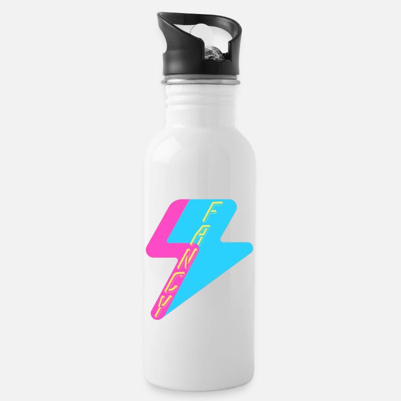 Fancy - Trinkflasche mit integriertem Trinkhalm - Weiß