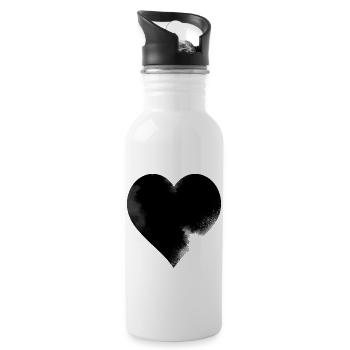 Card game - the heart - Water bottle with straw - white - Right