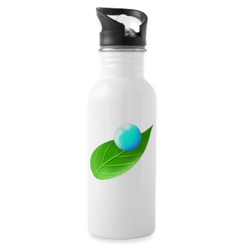 Environment | Water | Sheet | Climate protection - Water bottle with straw - white - Right