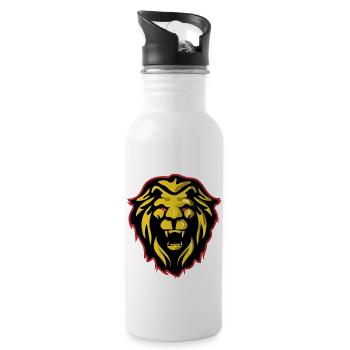Lion - Trinkflasche mit integriertem Trinkhalm - Weiß - Rechts