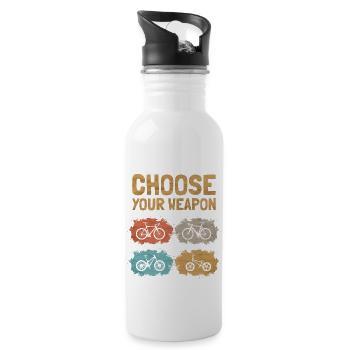 Choose your Weapon Road bike Gravel Bike MTB BMX - Water bottle with straw - white - Right
