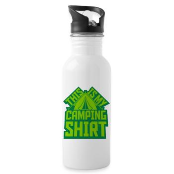 Camping Shirt Tente Extérieure - Gourde avec paille intégrée - blanc - Droite