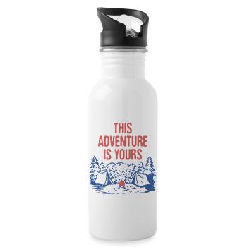 This Adventure is Yours Camping Trip Camper - Water bottle with straw - white - Right