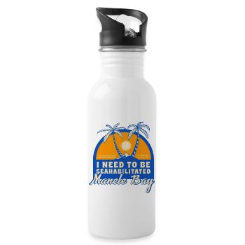I Need To Be Seahabilitated Manele Bay Summer - Trinkflasche mit integriertem Trinkhalm - Weiß - Rechts